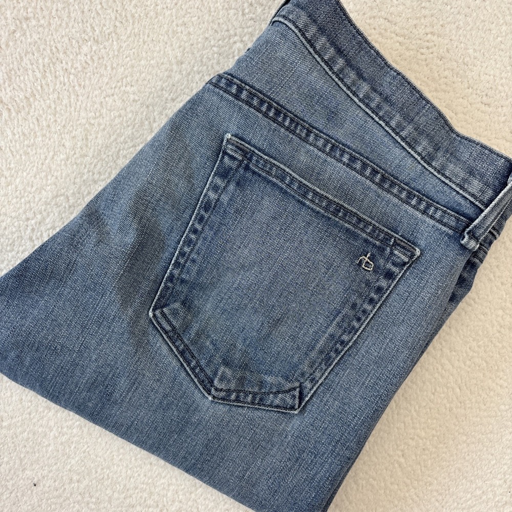 RAG & BONE Fit 1 Extra Slim Mens Jeans Size 34/33 Blue Denim Stretch Button-Fly